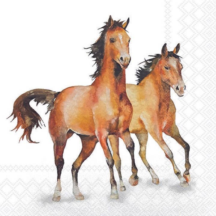 Lunch Napkin - Wild Horses for wholesale by Elegant Gifts