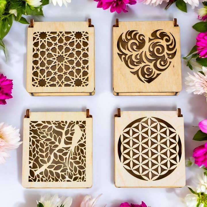 Smykkeskrin - Sæt med 4 æsker for engroshandel hos BoisMagique