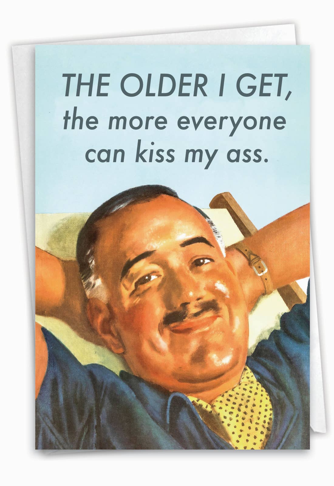 NobleWorks - Wholesale Birthday Card - Birthday Card - Man Everyone Kiss My Ass0