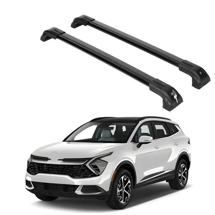 220lb Roof Rack Cross Bars for 2023-2026 Kia Sportage SX- Hybrid EX - Black for wholesale by Erkul Auto USA