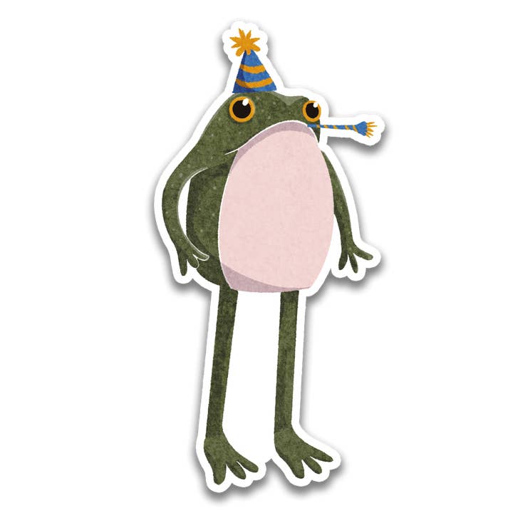 Party Frogson Frog Sticker for wholesale by Stick With Finn