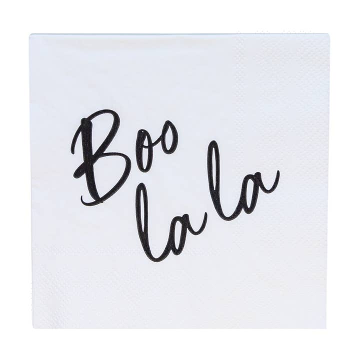 BOO LA LA COCKTAIL NAPKINS for wholesale by Bonjour Fête