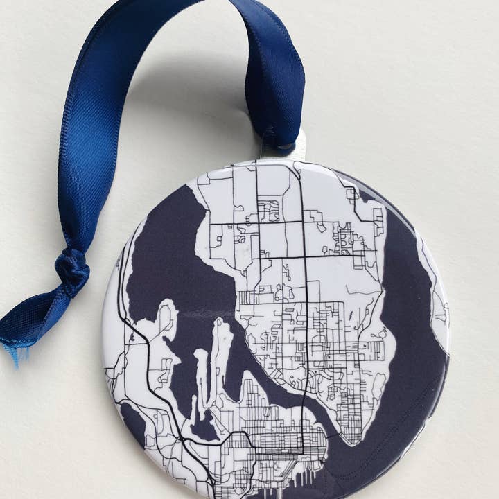 Bremerton Washington Blueprint Map - Ornament for wholesale by Turn-of-the-Centuries