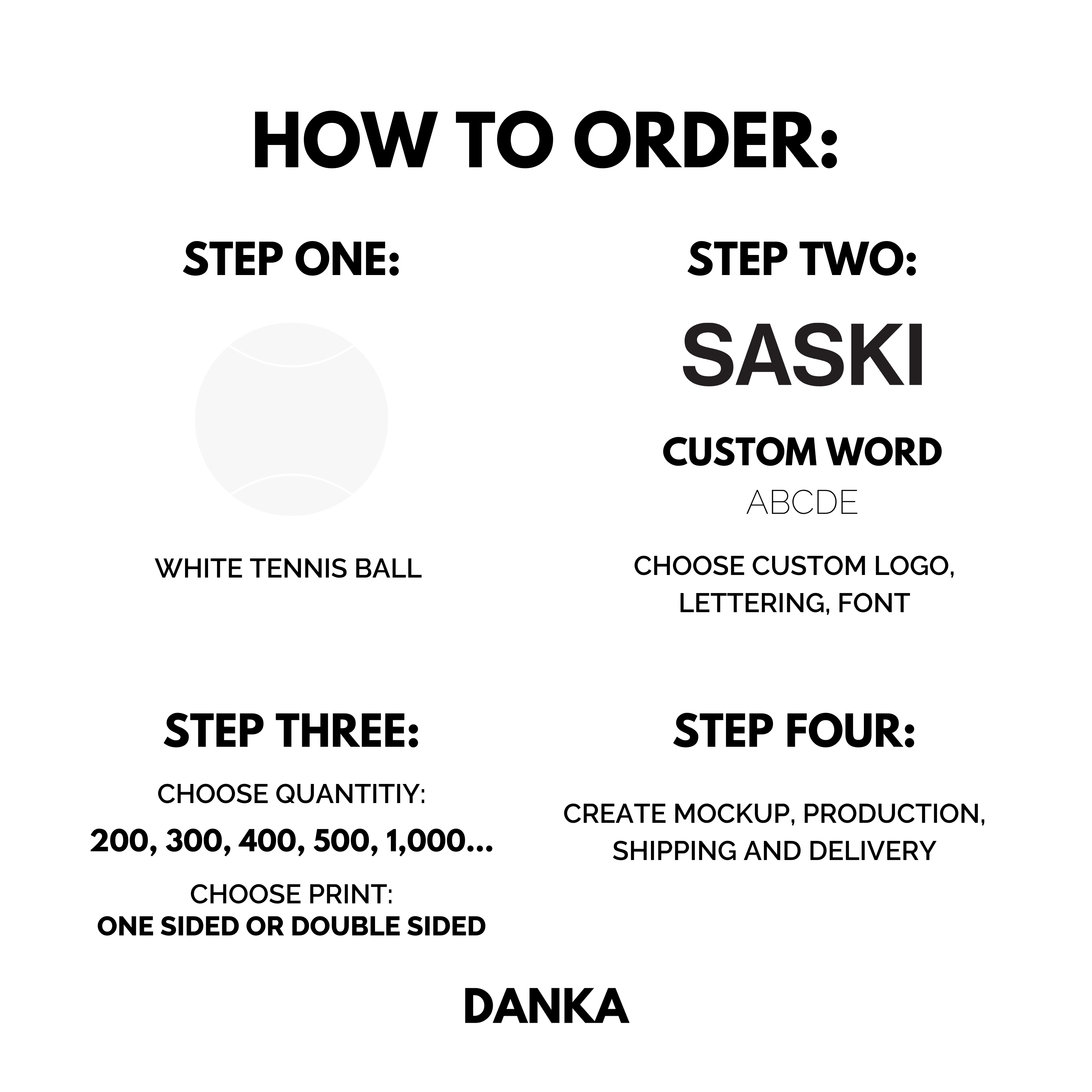 DANKA - Wholesale Sports Ball - Custom White Tennis Balls Bulk, Wholesale, Private Label4