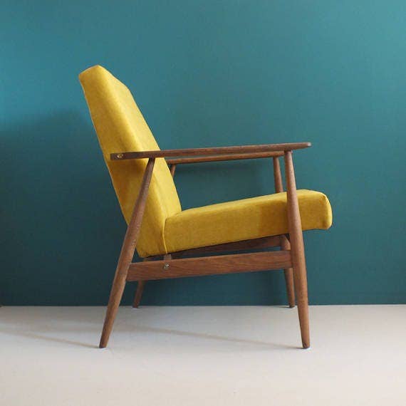 Workshop of Forms - Wholesale Stoel - Vintage fauteuil uit midden eeuw, mosterd, gerestaureerd1