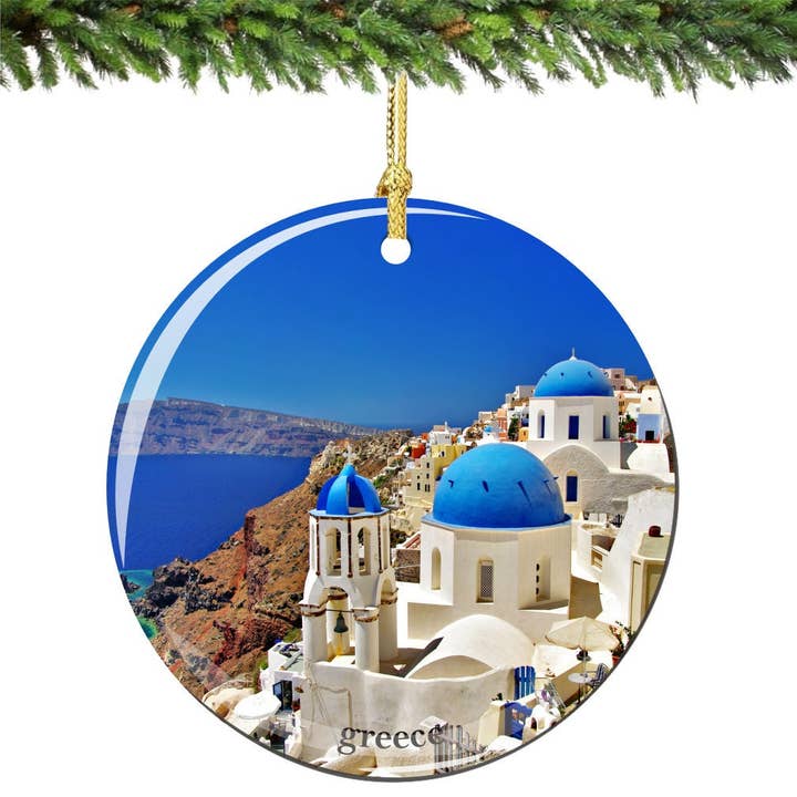 Greek Islands Christmas Ornament for wholesale by City Souvenirs