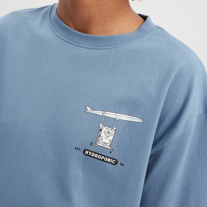 Hydroponic - Wholesale Screen Printed T-Shirt - Men's - SB Surf SS 02-Blue Grey2