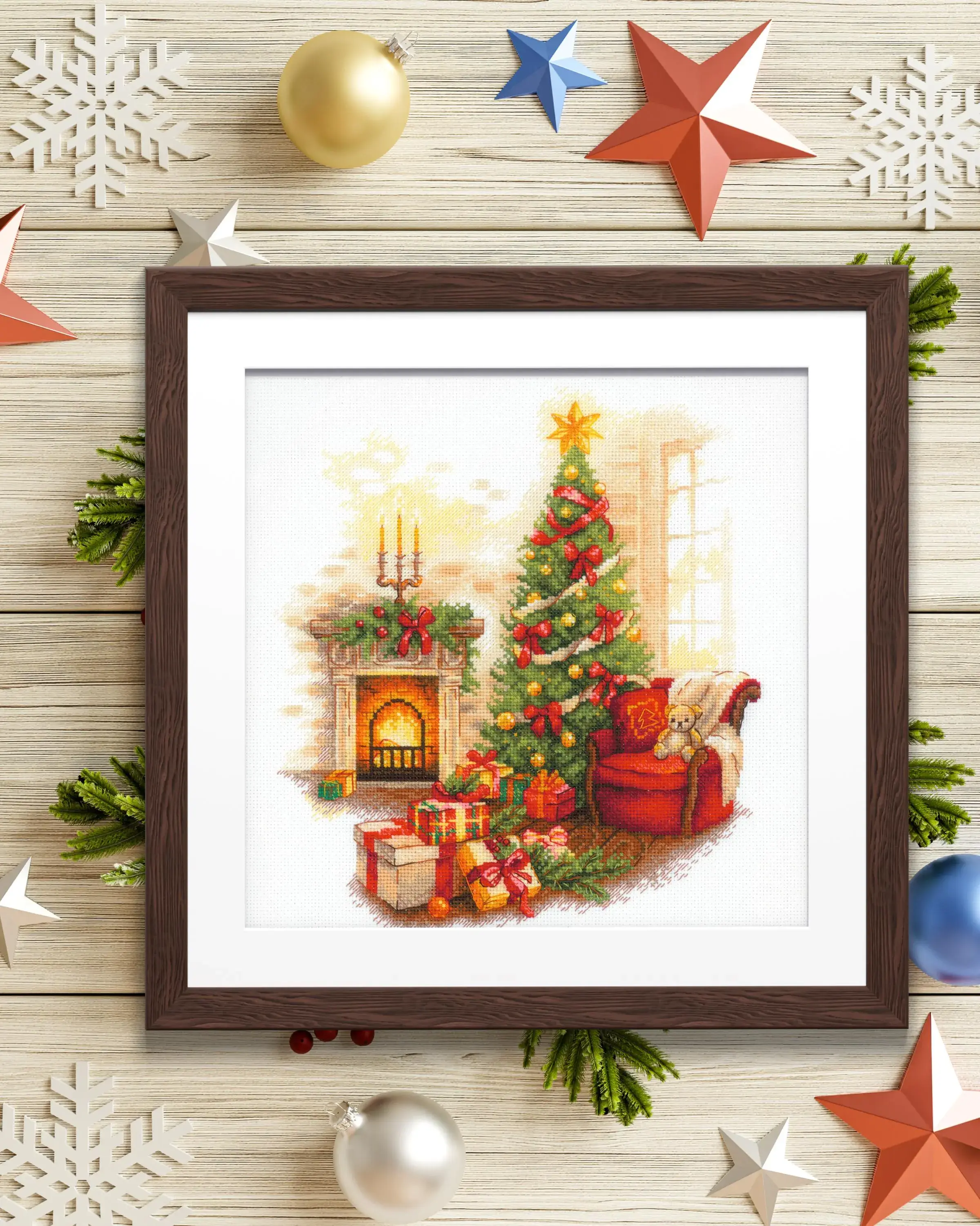 RIOLIS - Venta al por mayor Material para bordado/punto de cruz - Kit de Punto de Cruz de Riolis 2265 Serenidad Navideña6