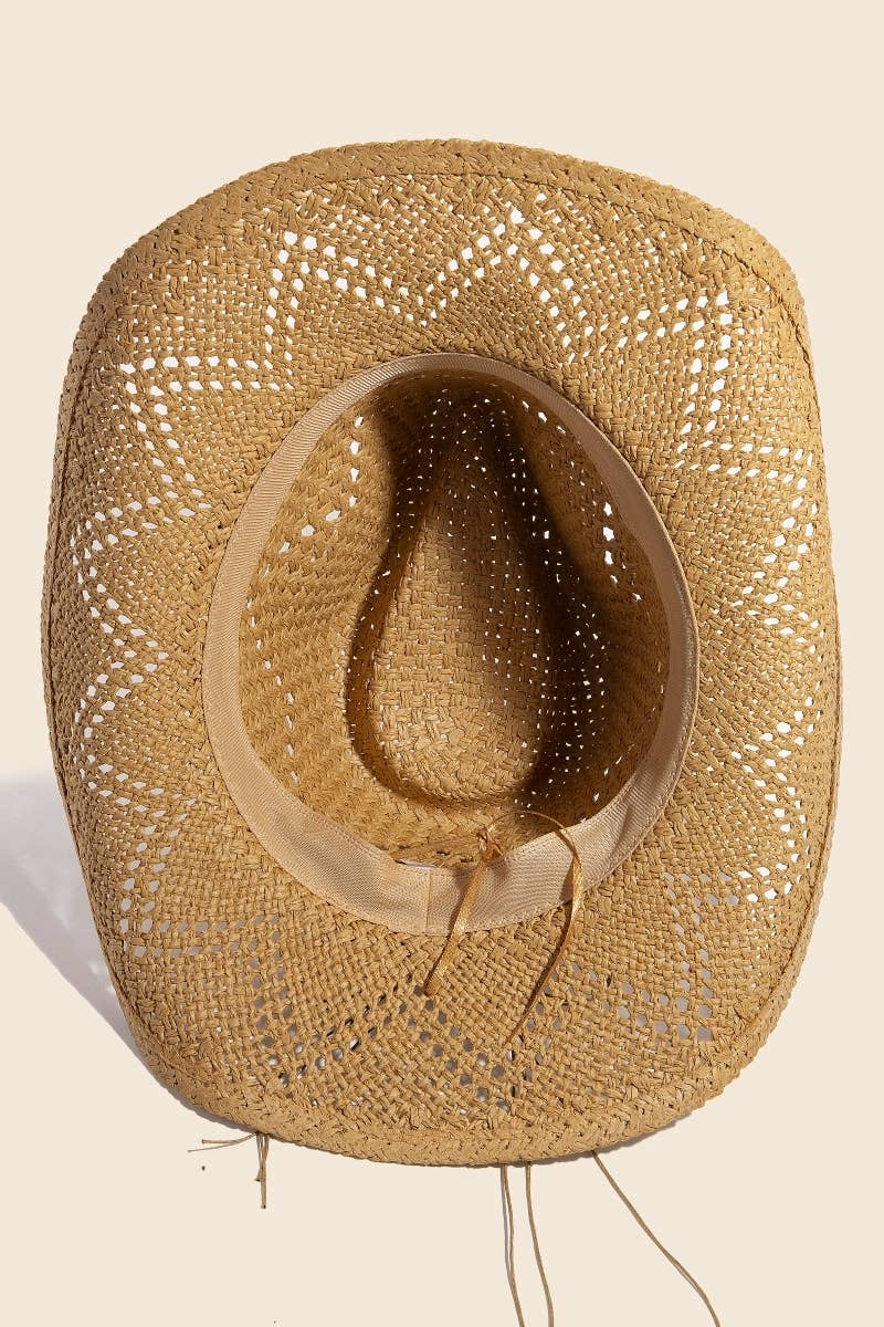 Anarchy Street - Wholesale Fedora - Women's - Mixed Beaded Strap Western Fedora Straw Hat2