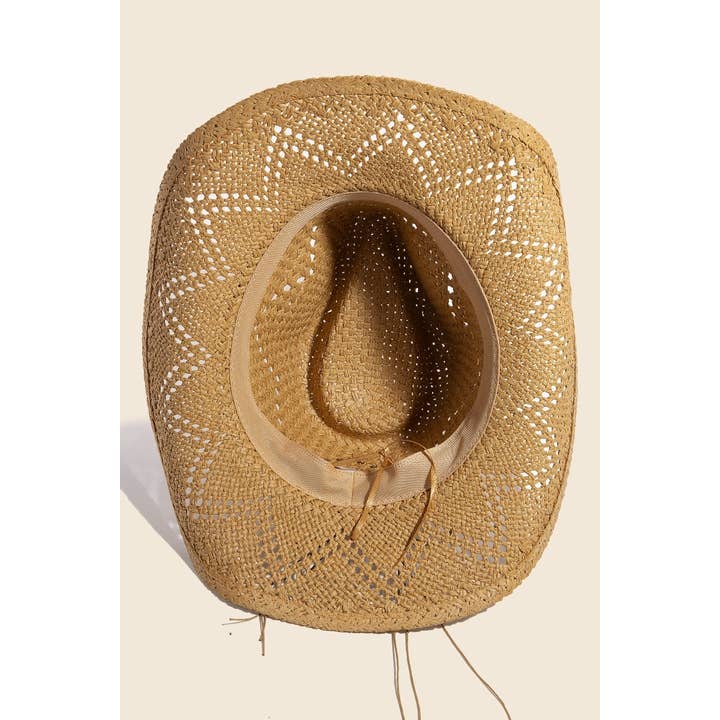 Anarchy Street - Wholesale Fedora - Women's - Mixed Beaded Strap Western Fedora Straw Hat2