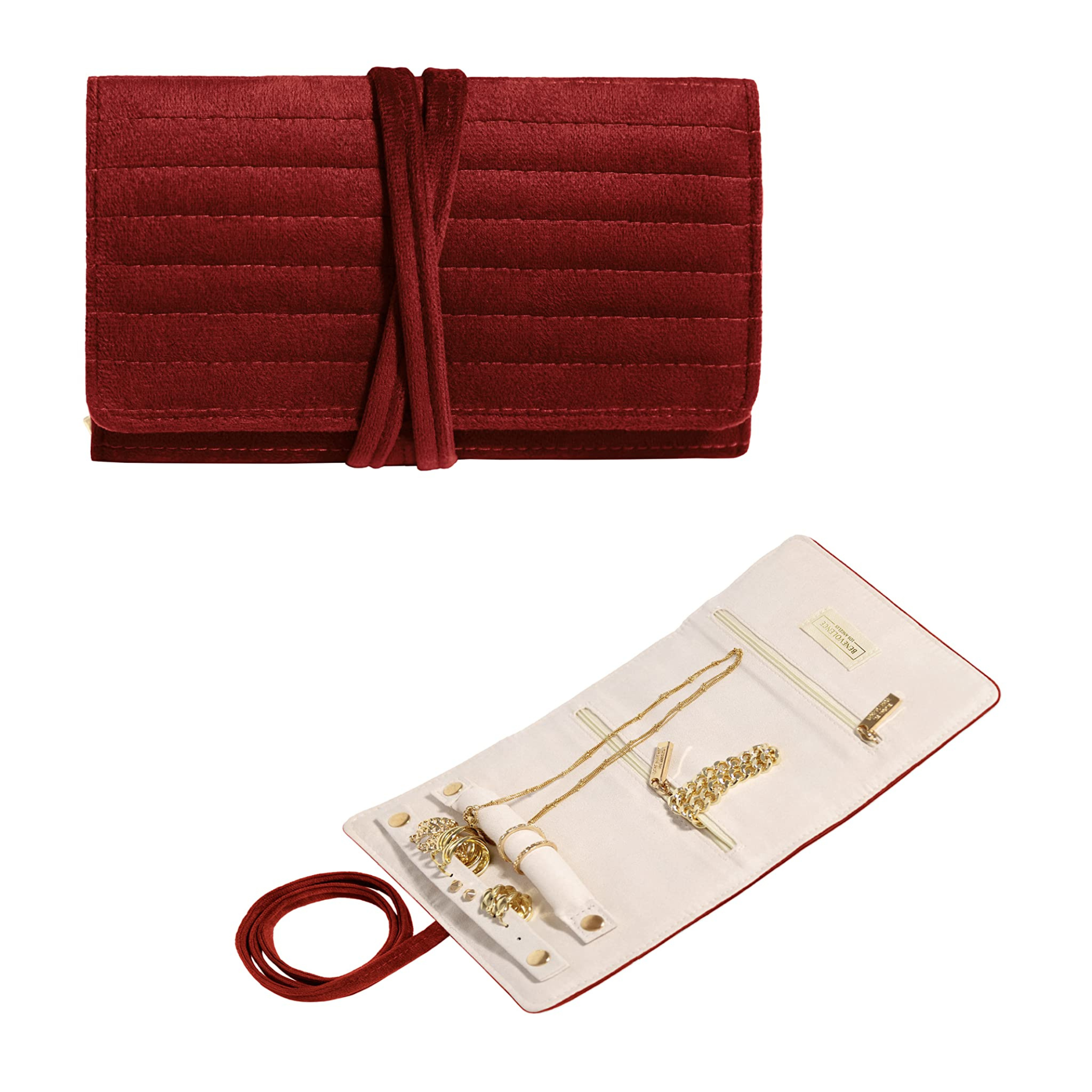 Benevolence LA - Wholesale Jewelry Box/Organizer - Velvet Jewelry Roll Organizer3