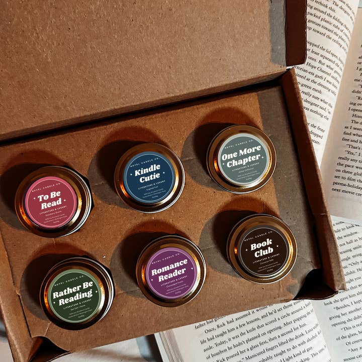 The Bookish Collection Sample Set for wholesale by Novel Candle Co