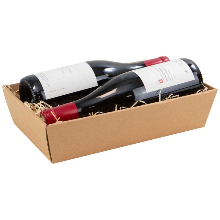 Deffrennes – Cesta por atacado – Cesto de cartão rectangular castanho Kraft 33x20x7cm