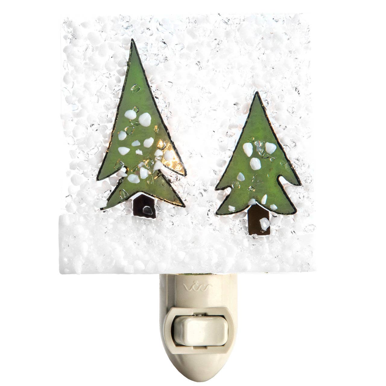 J Devlin Glass Art & Bert Anderson Collection - Wholesale Night Light - Ntl 223 Winter Pines Night Light1