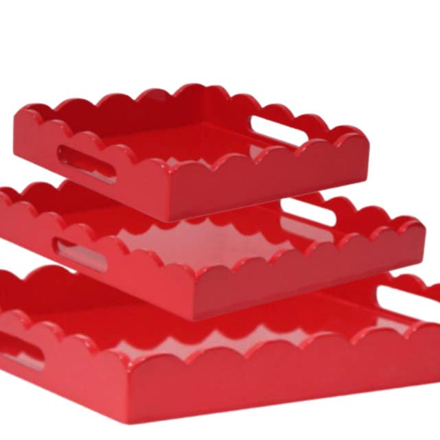 The Enchanted Home - Wholesale Decorative Tray - Red Lacquered Tray1