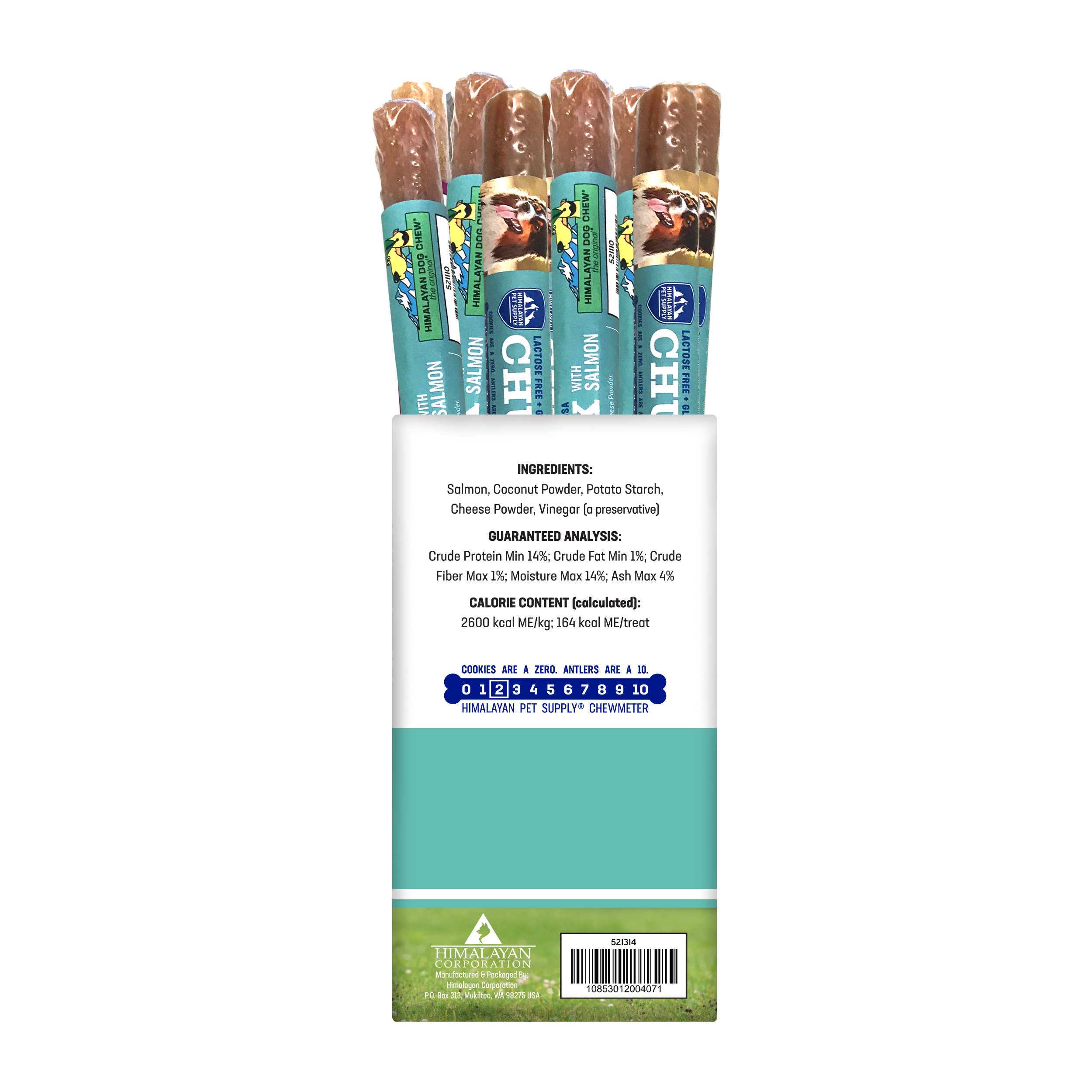 Himalayan Pet Supply - Wholesale Pet Treats - Dog - Himalayan Dog Chew Churro 10" Salmon2