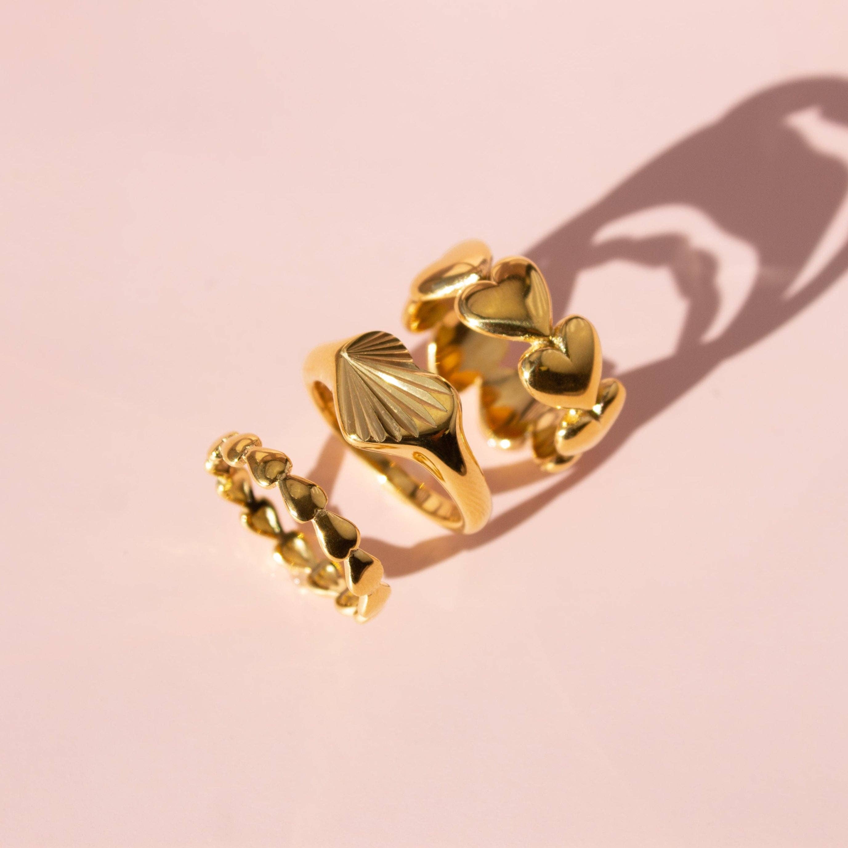 CARIS Jewelry - Wholesale Band/Stacked Ring - Slim Hearts Ring1