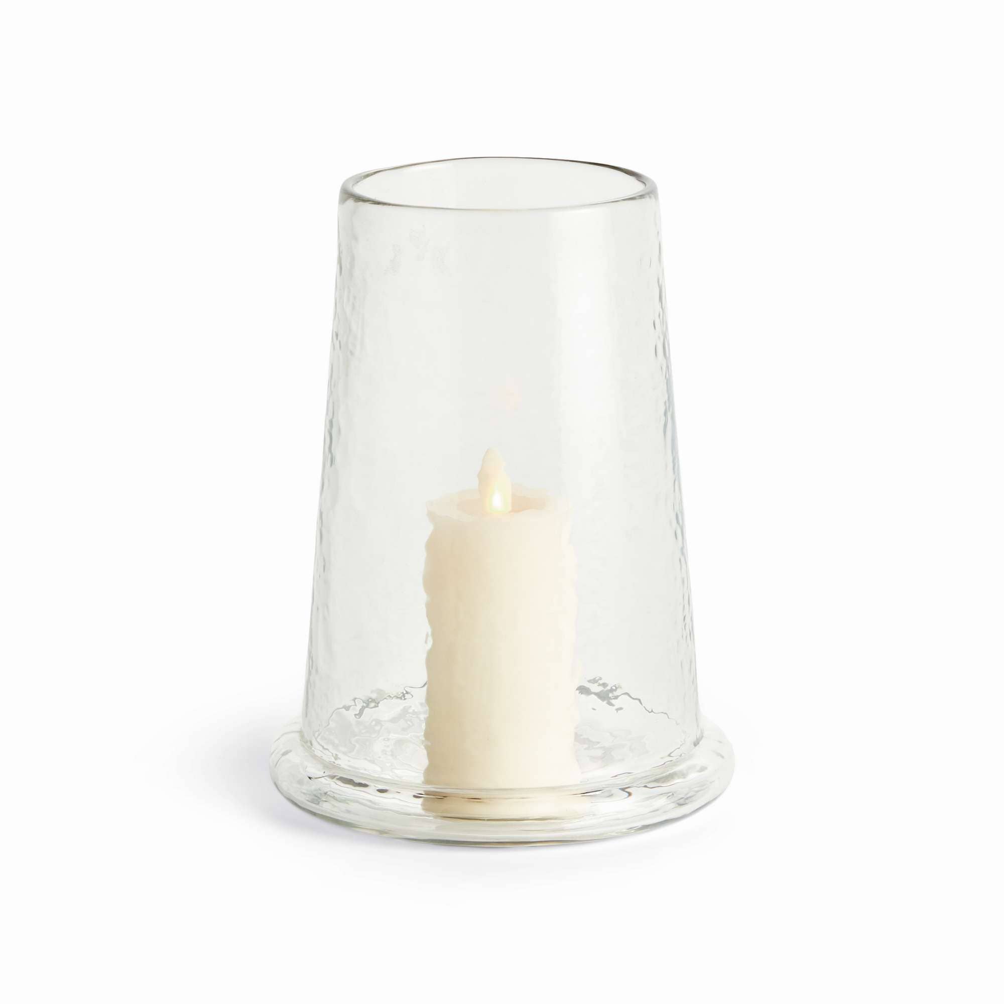 Napa Home & Garden - Wholesale Candle Holder - Gabriel Hurricane Small - Tapered Clear Glass Candle Holder