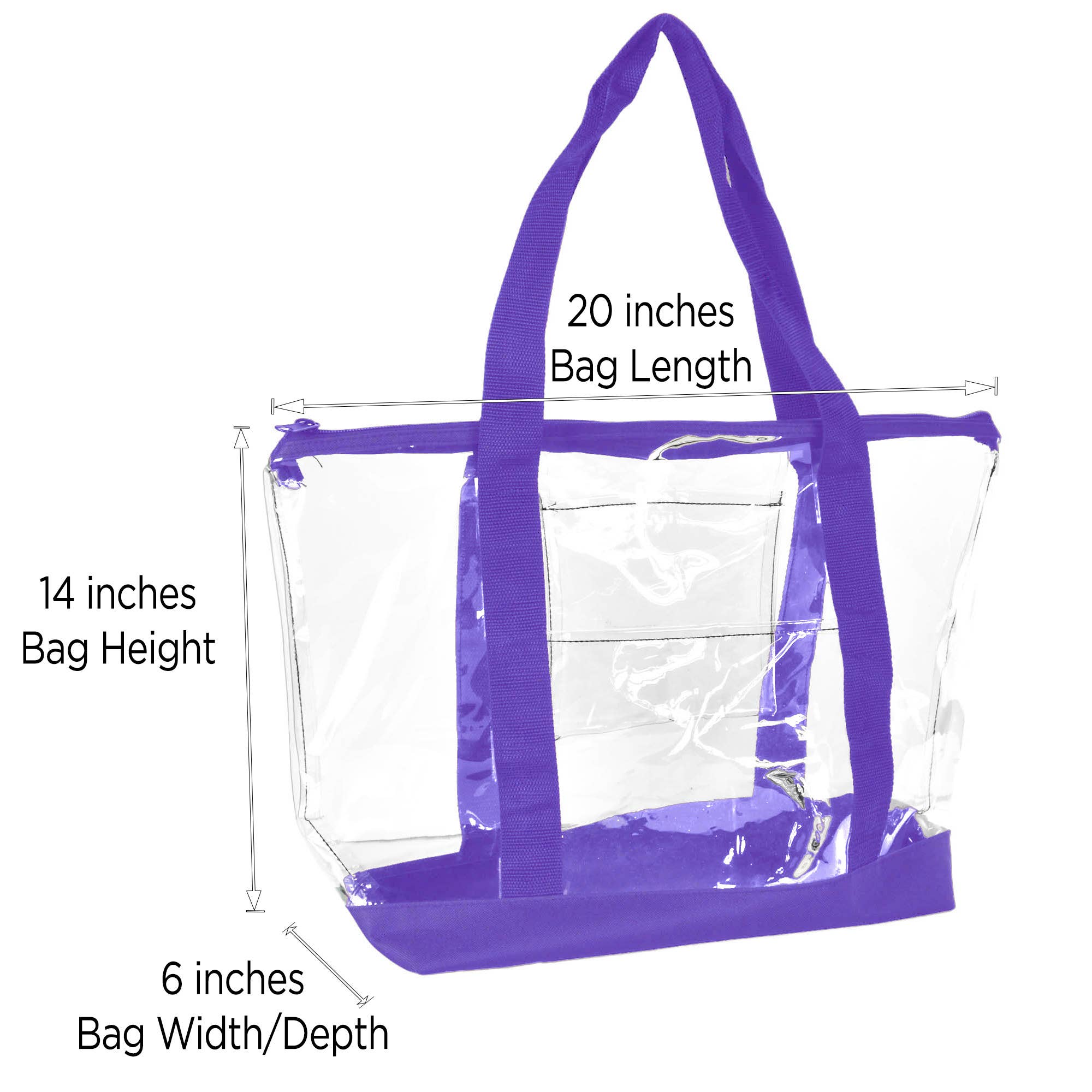 Dalix - Vente Tote bag – femme - Dalix sac transparent de sécurité à bandoulière pour travail et courses23