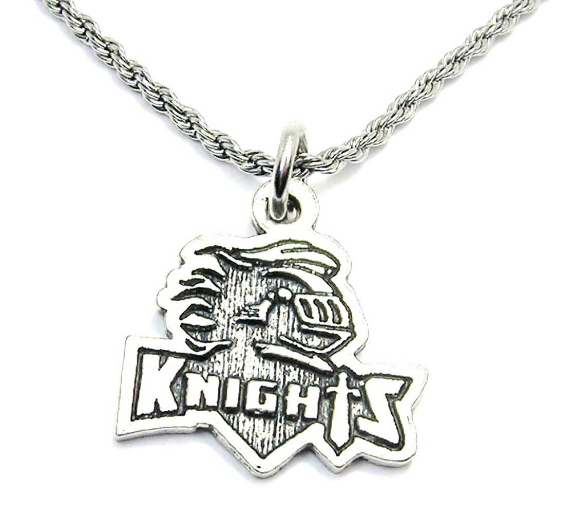 Chubby Chico Charms - Wholesale Pendant/Charm Necklace - Knights Mascot With Knight Single Charm Necklace Sports Team0