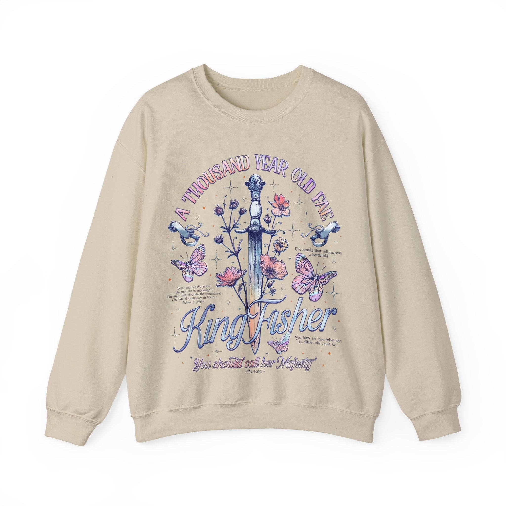 MagicMerchEmporium - Wholesale Graphic Sweatshirt - Women's - Kingfisher "A Thousand Year Old Fae" Sweatshirt10