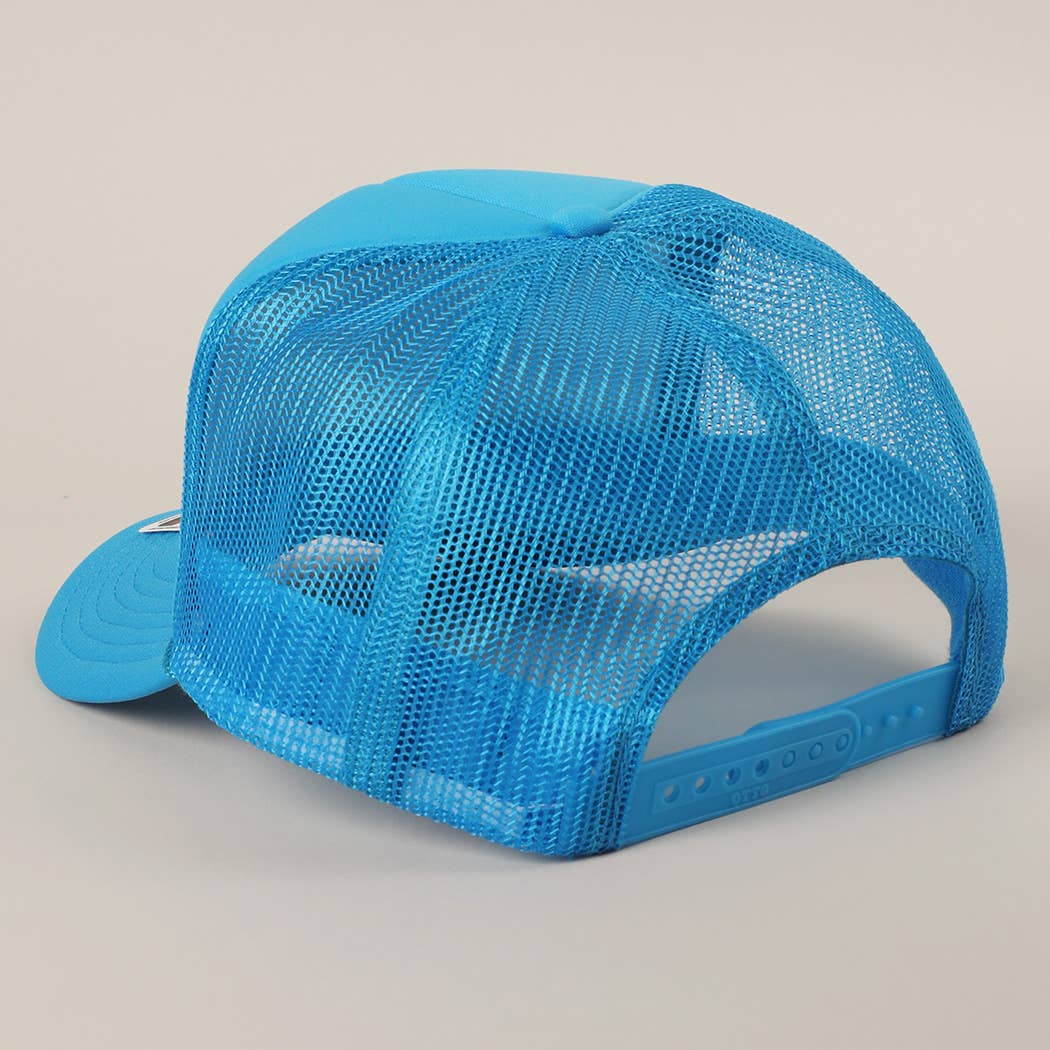 Fashion City - Wholesale Trucker Hat - Unisex - FLORIDA Text Printed Mesh Back Foam Trucker Hat7