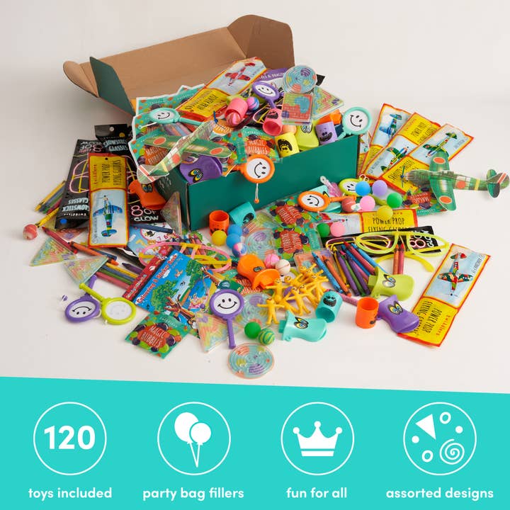 The Twiddlers – wholesale Party gift – 120 Premium Party Toys for Boys & Girls - Ideal for Goodie