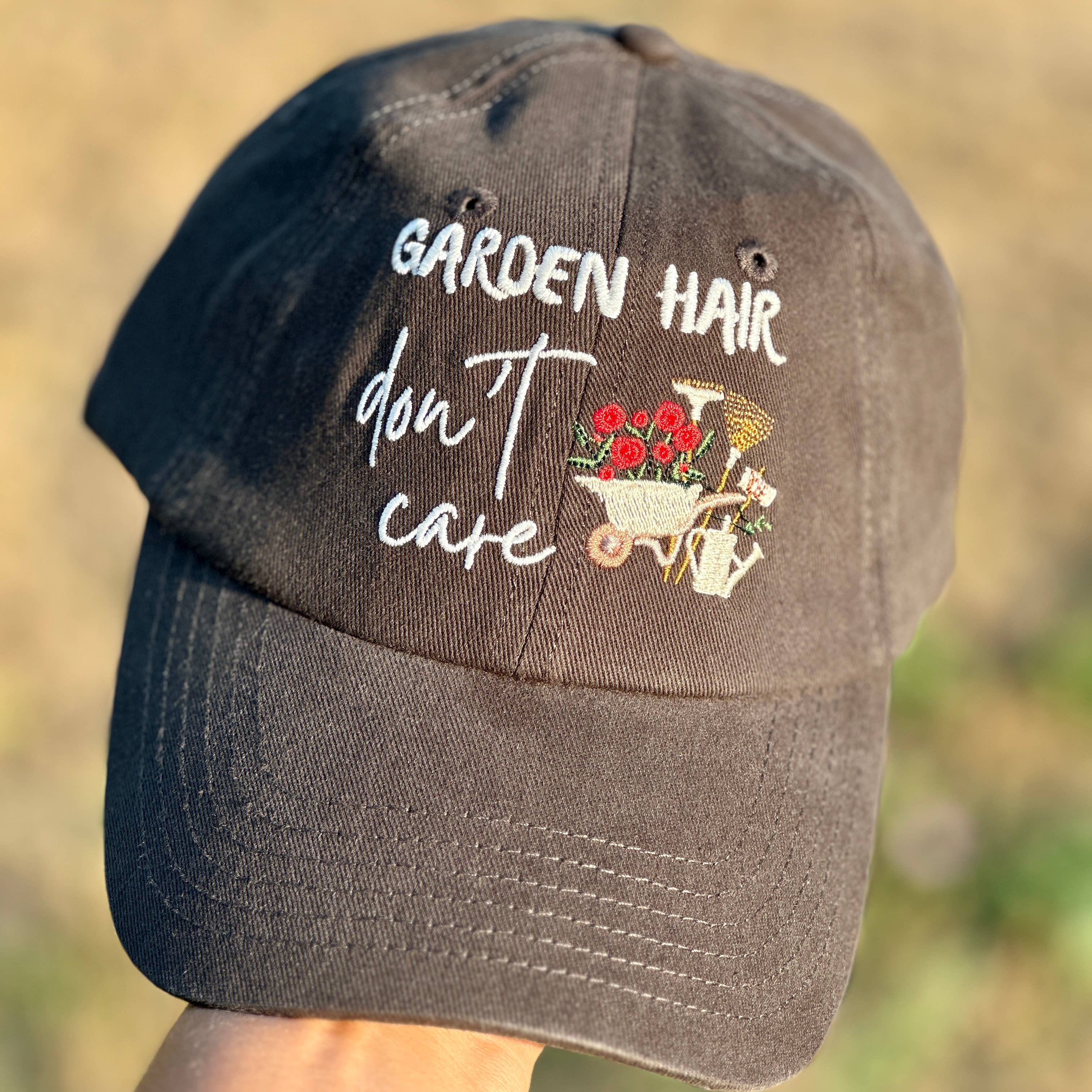 Plant Scouts - Wholesale Baseball Cap - Women's - Garden Hair Don't Care Embroidered Hat for Gardener2