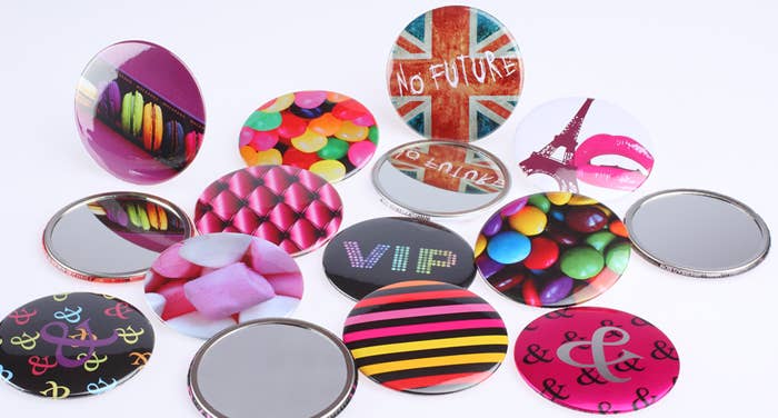 Upper & Co – wholesale Compact mirror – Best of Miroir De Poche - Pack De 24 (8 Décors Par 3)1