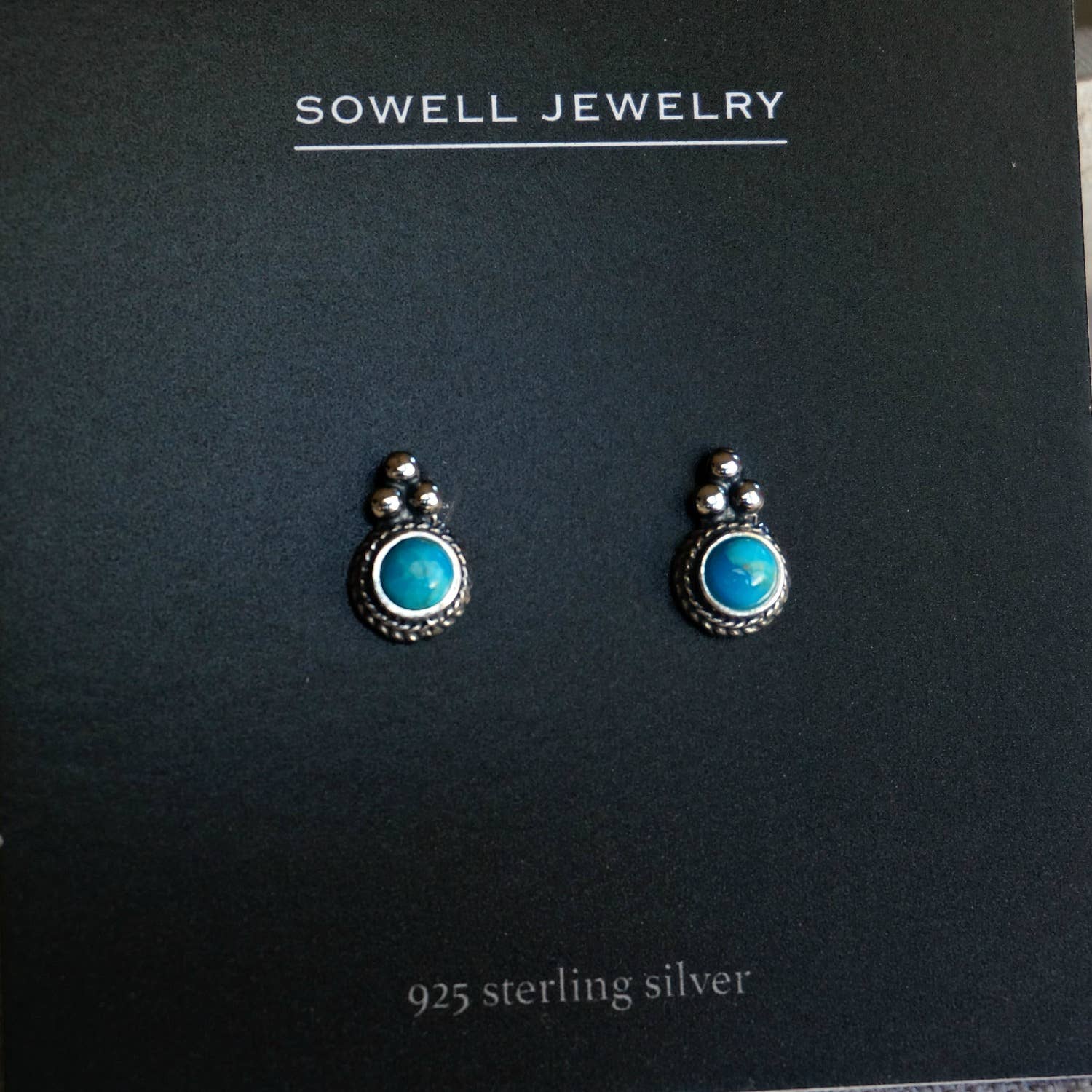 Sowell Jewelry - Wholesale Stud/Post Earrings - Derya Turquoise Stud Earrings1