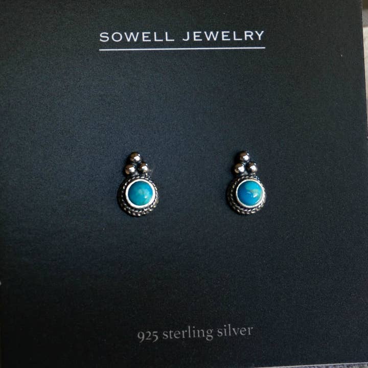 Sowell Jewelry - Wholesale Stud/Post Earrings - Derya Turquoise Stud Earrings1