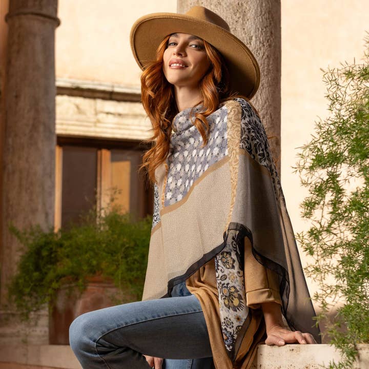 Elizabetta Made in Italy USA – wholesale Scarf – Women's – Dafne - Large Silk Scarf1