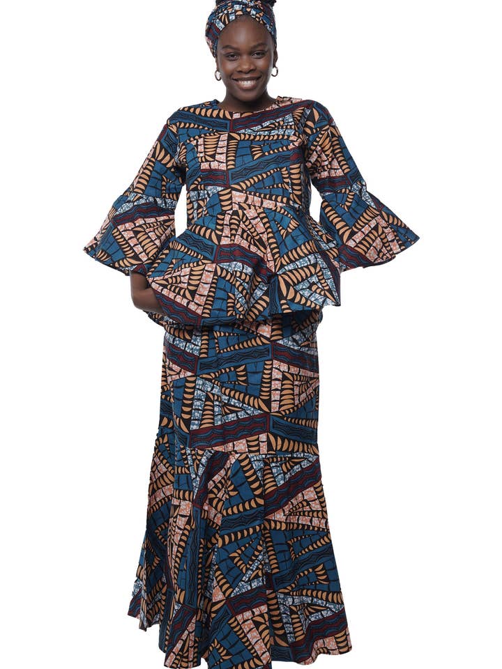 Paraplyärm Topp och Fiskstjärt Kjol Set för wholesale av Satsuma Wholesale