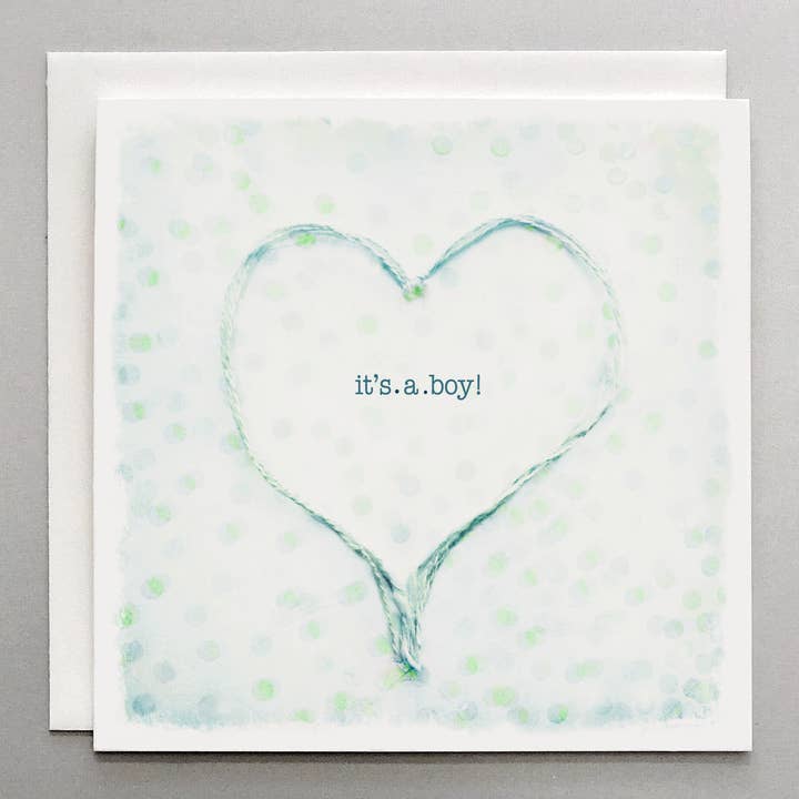 Susan Case Designs - Wholesale Baby Card - It's A Boy Card - New Baby Boy Card