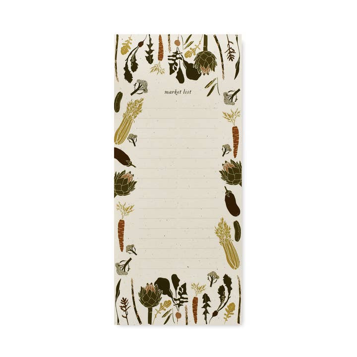 Spring Veggie Market List Notepad for wholesale by June & December