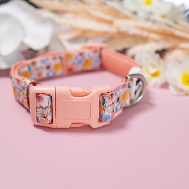 Dizzy Dog Collars – wholesale Halsband - Hund – Peachy Posies hundhalsband | Canvas och neopren hundhalsband