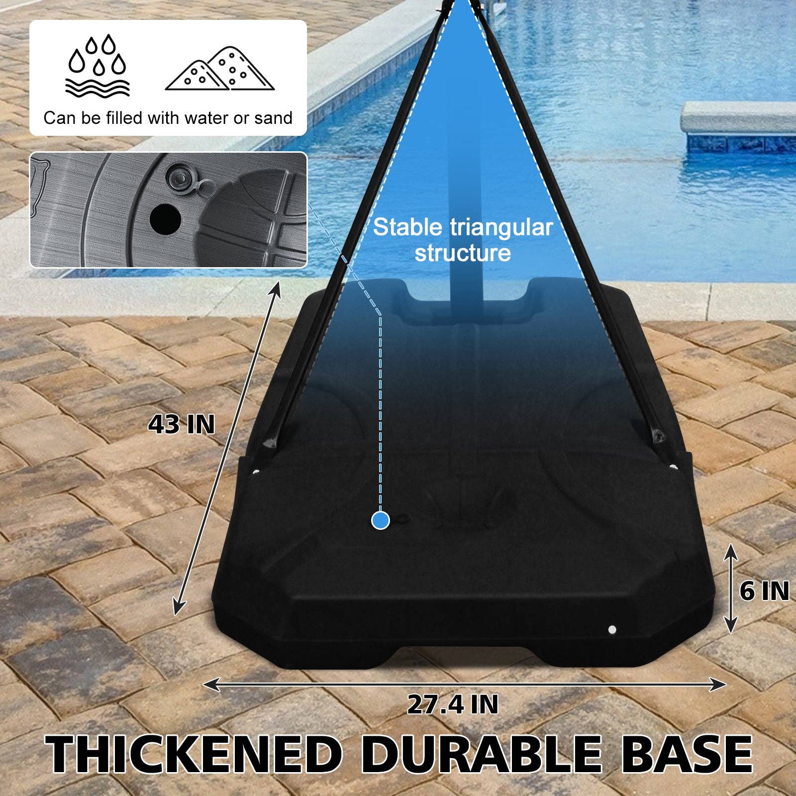 39F Inc. - Wholesale Sporting Accessories - Adjustable Basketball Hoop, 4.74-10 FT, Portable Stand3