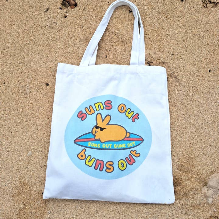 Suns Out Buns Out Tote Bag for wholesale by Fubini Crafts