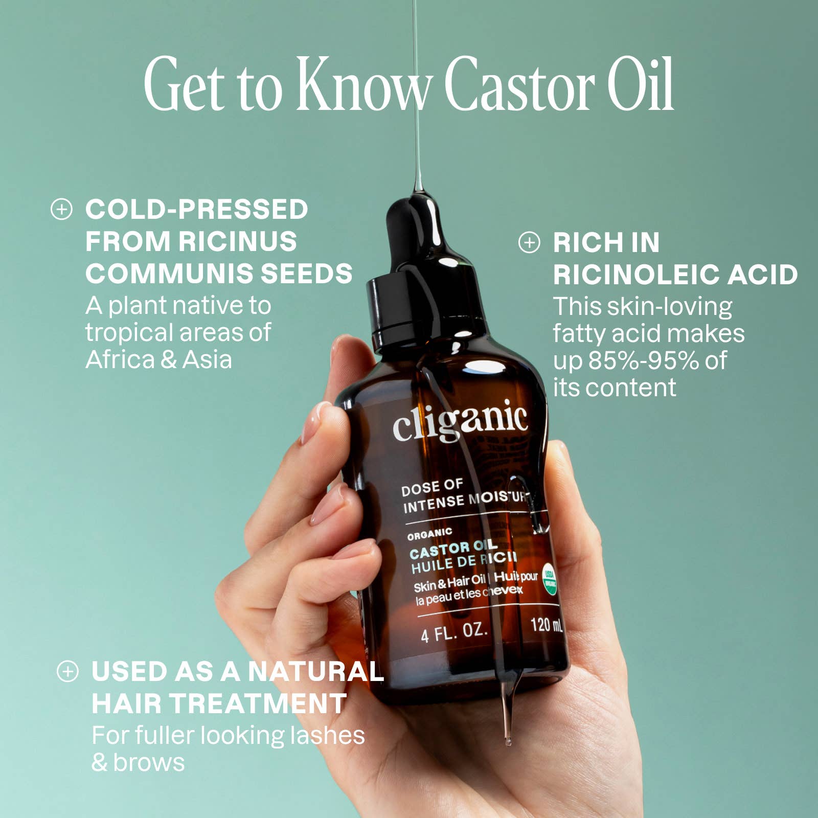 Cliganic - Wholesale Bath/Body Oil - Organic Castor Oil2