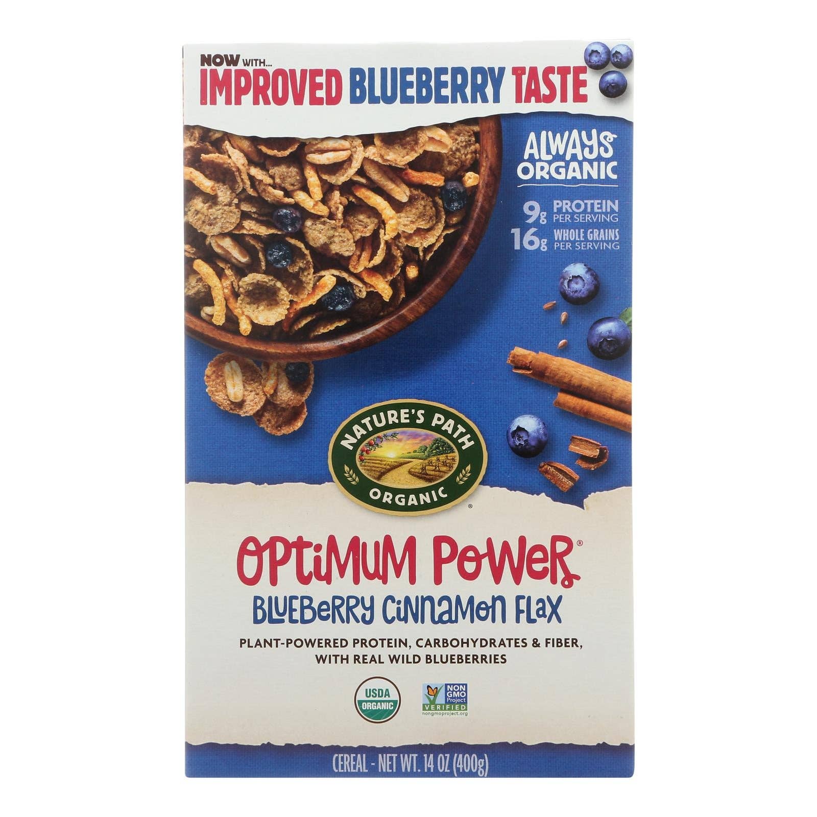 Everyday Supply Co - Wholesale Breakfast Cereal - Nature's Path Organic Flax Cereal Blueberry Cinnamon 12pk0