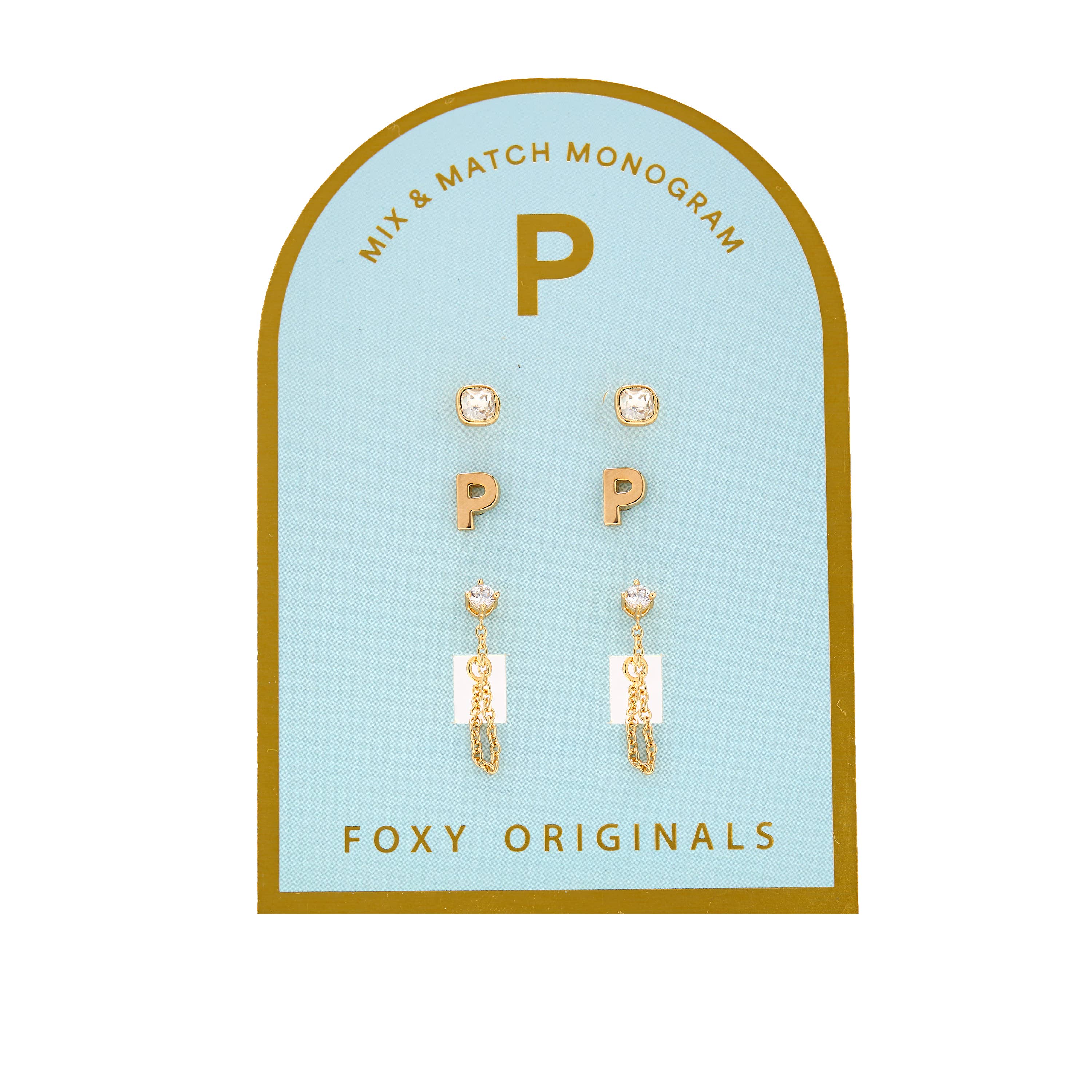 Foxy Originals - Wholesale Jewelry Set - Monogram Collection | Alphabet Mix & Match Earrings Pack17
