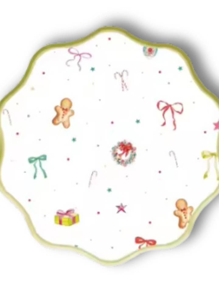 Christmas Bows Patterned Paper Plate for wholesale by Josi James