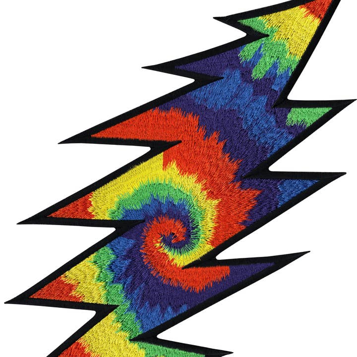 Back Patch - Grateful Dead - Tie-Dye Lightning Bolt for wholesale by Square Deal Recordings & Supplies