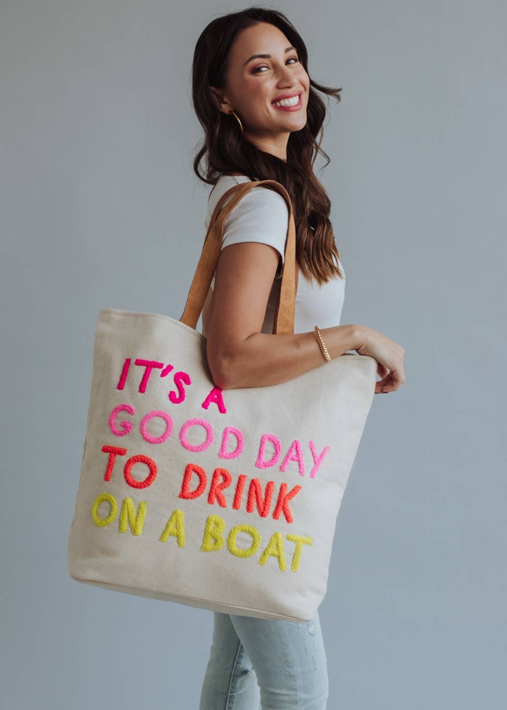 Panache Apparel Co. – Engroshandel Tote bag - Dame – Cream drink on a boat-taske6