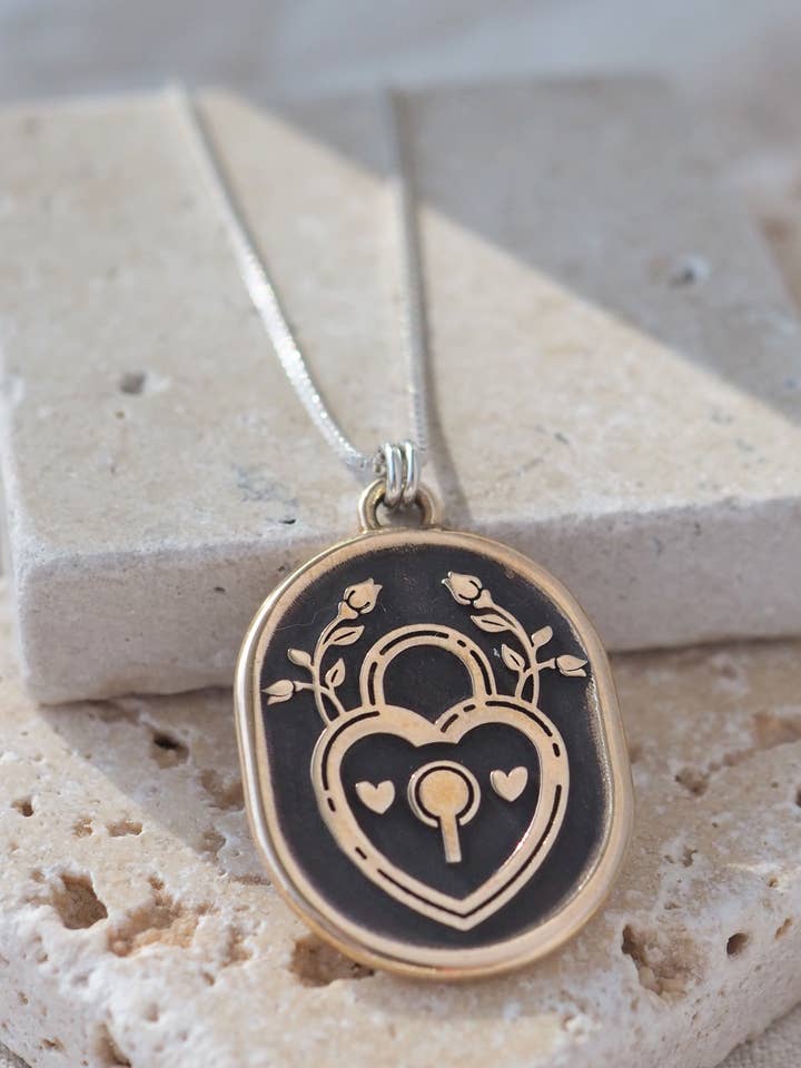 Mantra | Love Can Endurar - Colar Fechadura - 20" por atacado de LanaBetty