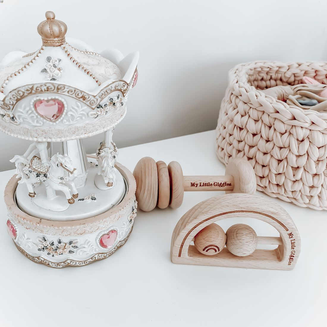 My Little Giggles - Vente Hochet mobile – bébé - Hochet de dentition arc-en-ciel6