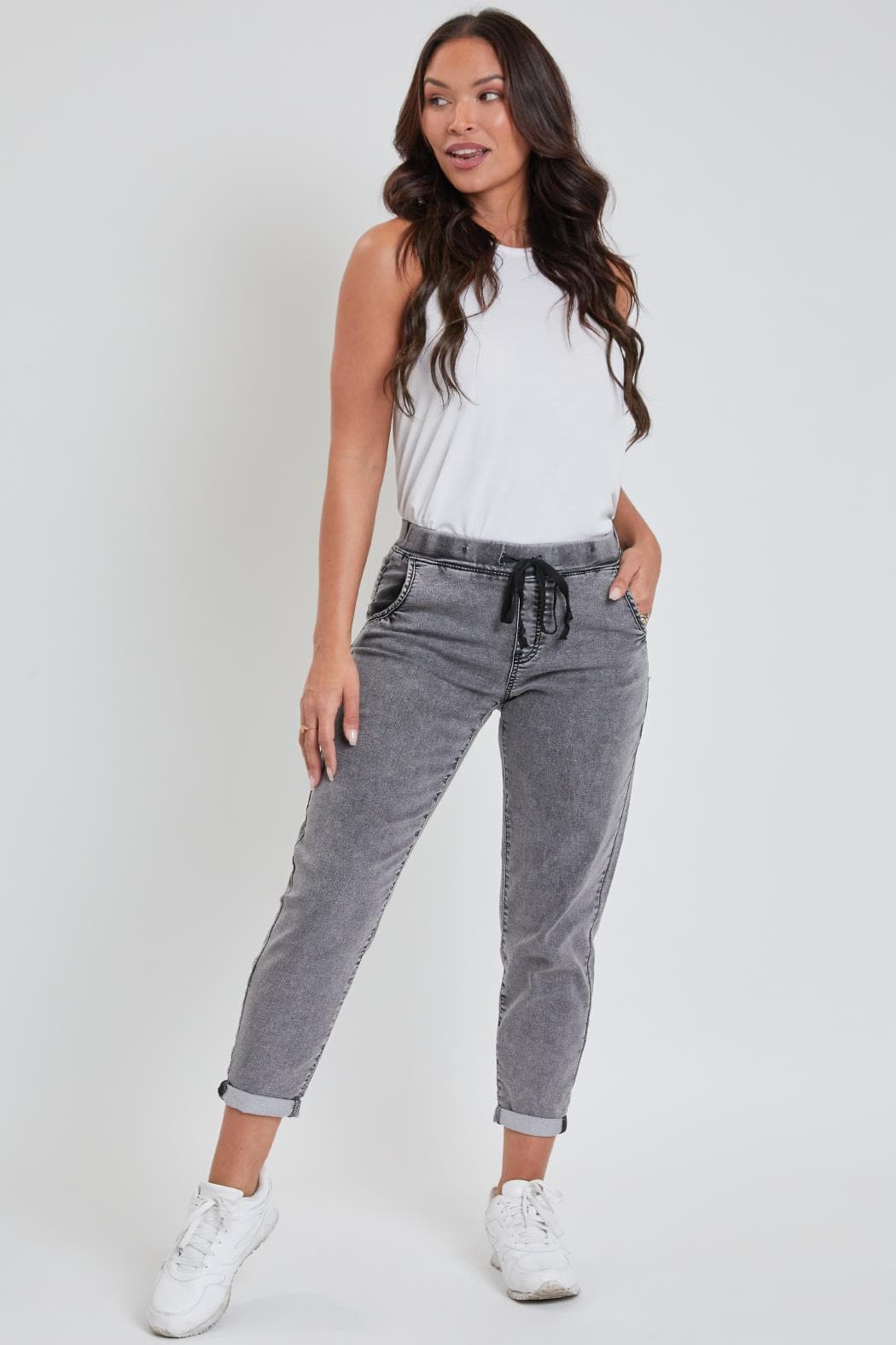 YMI - Wholesale Lounge Sweatpants/Joggers - Women's - Petite Kozy Fit Mid Rise Jogger-PP367644