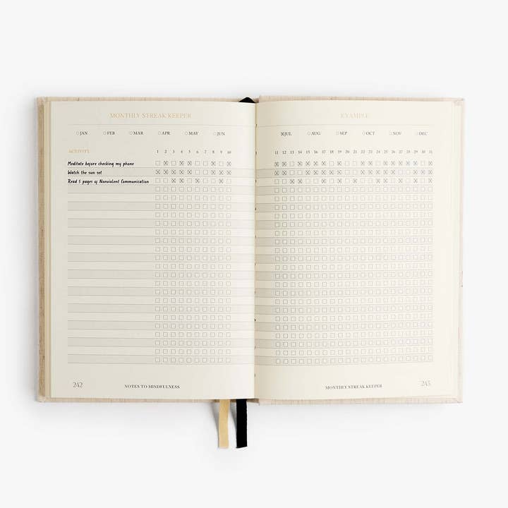 Intelligent Change - Wholesale Journal/Diary - Notes to Mindfulness Journal Oat - Daily Guided Reflection