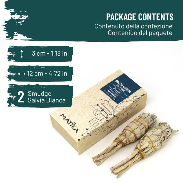 Herborea srl - Wholesale Sage Bundle - White Sage Smudge - 2 pcs1
