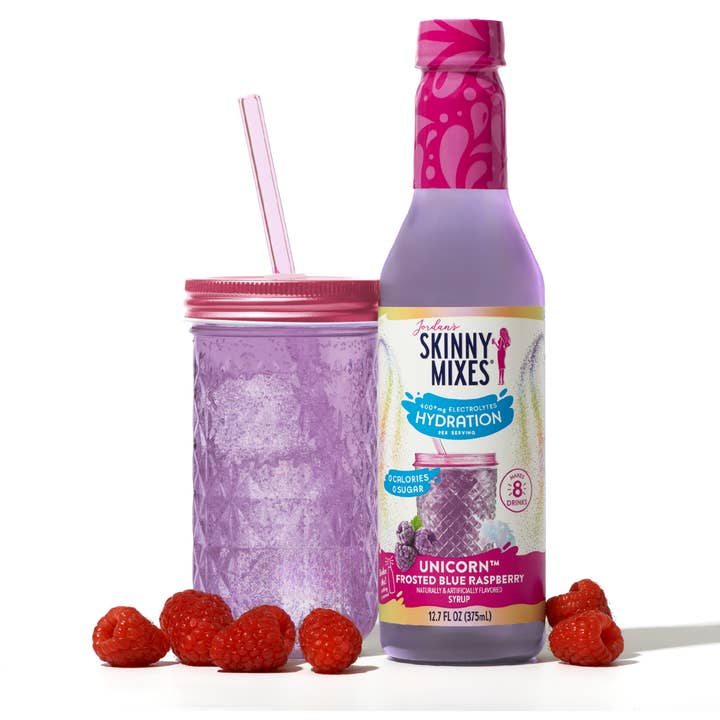 Sugar Free Unicorn Hydration Syrup with Electrolytes 375 ml for wholesale by Jordan's Skinny Mixes